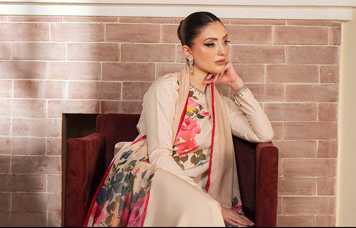 Komal Printed with Handwork 3pc